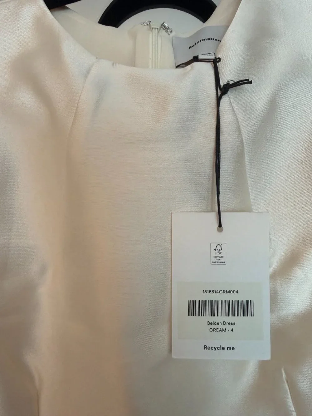 NWT Reformation Belden Dress Cream Size 4 - Picture 7 of 7